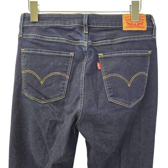 Levi's 725 High Rise Bootcut Dark Wash Jeans Size 29 - Picture 5 of 6